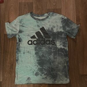 Adidas Kids Tie-Dye T-Shirt - Green and Black